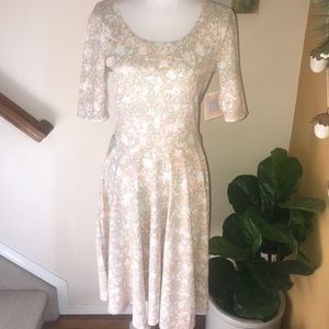 Lularoe Nicole dress pastel tan size‎ Large NWT